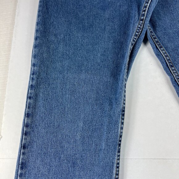 Y2K Levi's Jeans Women's Measured 32x31 550 Relaxed Tapered Blue Denim Tag 14 L - Picture 4 of 16
